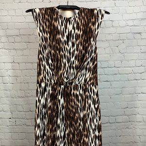 Lagence Cipriana Leopard Print Asymmetrical Dress